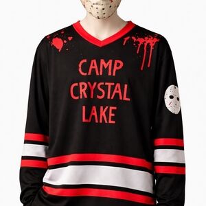 Friday The 13th Camp Crystal Lake Jersey - Black and Red